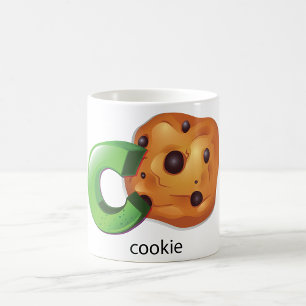 C is for Cookie Alphabet Letter Chocolate Chip Coffee Mug