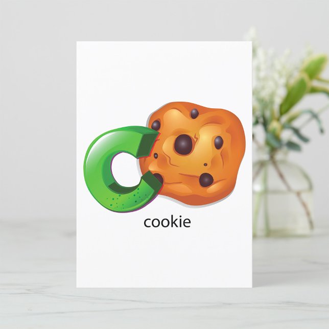 C is for Cookie Alphabet Letter Chocolate Chip Invitation (Creator Uploaded)