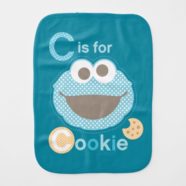 C is for Cookie Baby Baby Burp Cloth (Front)