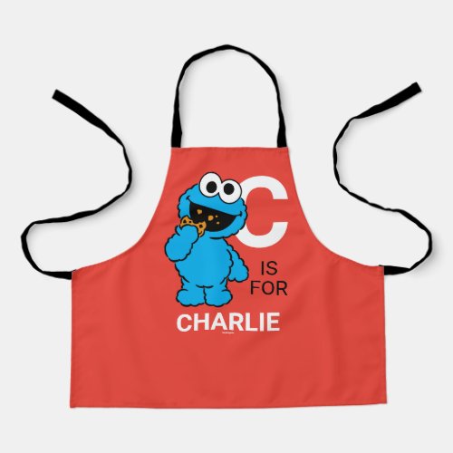 C is for Cookie Monster  Add Your Name Apron