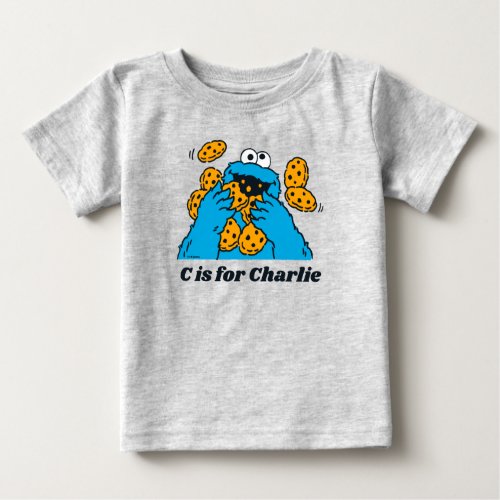 C is for Cookie Monster  Add Your Name Baby T_Shirt