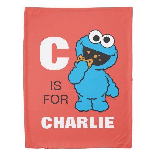 C is for Cookie Monster  Add Your Name Duvet Cover