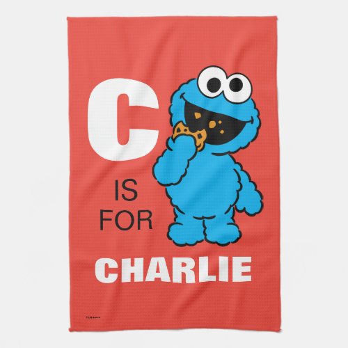 C is for Cookie Monster  Add Your Name Kitchen Towel