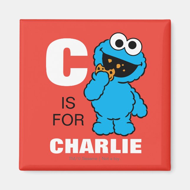 C is for Cookie Monster | Add Your Name Magnet (Front)