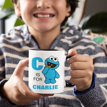 C Is For Cookie Monster | Add Your Name Mug by SesameStreet at Zazzle
