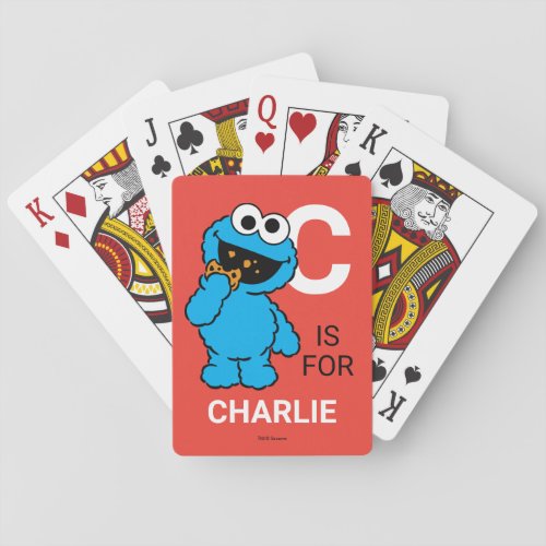 C is for Cookie Monster  Add Your Name Poker Cards