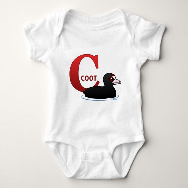C is for Coot Baby Bodysuit (Front)