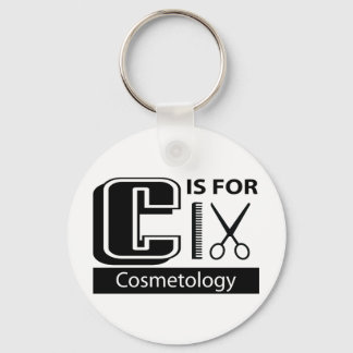 C Is For Cosmetology Keychain