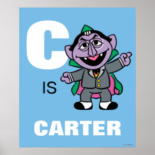 C is for Count von Count Add Your Name Poster