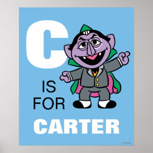 C is for Count von Count Add Your Name Poster