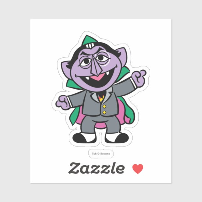 C is for Count von Count | Add Your Name Sticker (Sheet)