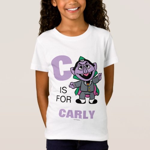 C is for Count von Count  Add Your Name T_Shirt