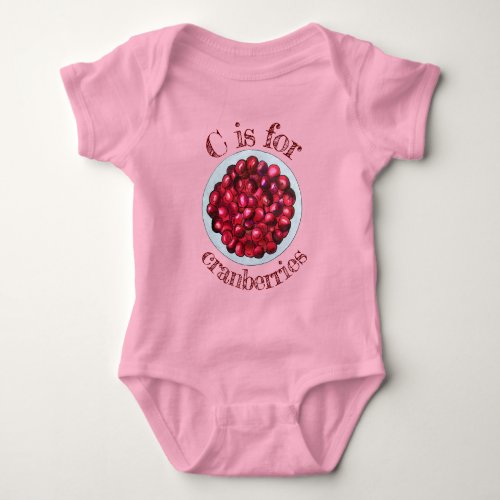 C is for Cranberries New England Cranberry Bog Baby Bodysuit