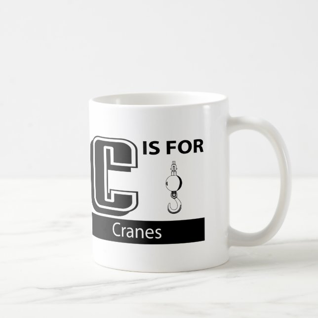 C Is For Cranes Coffee Mug (Right)