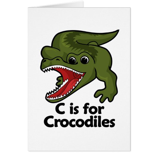 C is for Crocodile Cards (Front)