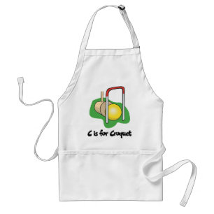 C is for Croquet Adult Apron