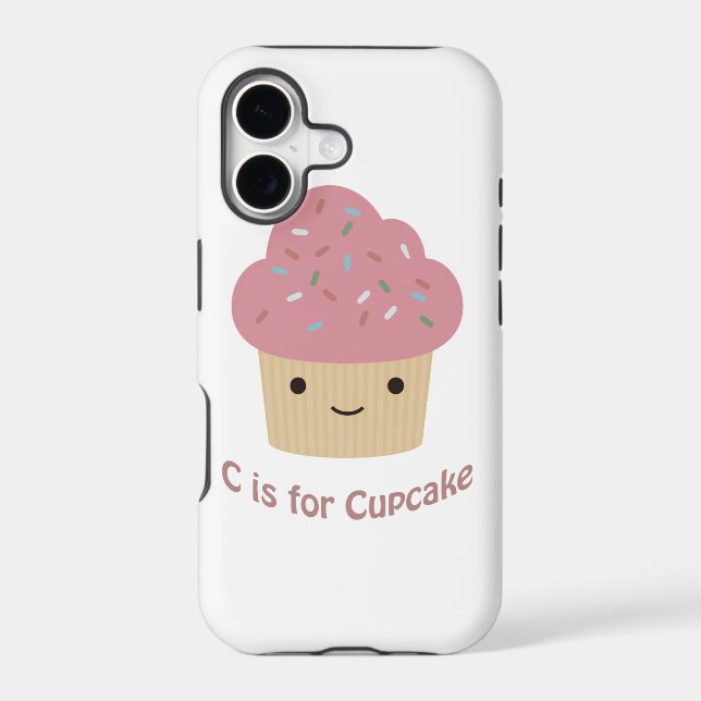 C is for cupcake iphone case (Back)