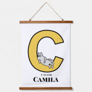 C is for…..personalized printed poster hanging tapestry