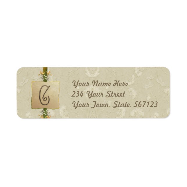 C - Ivory Elegance Monogram Label (Front)