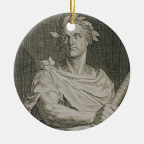 C Julius Caesar 100_44 BC Emperor of Rome engra Ceramic Ornament
