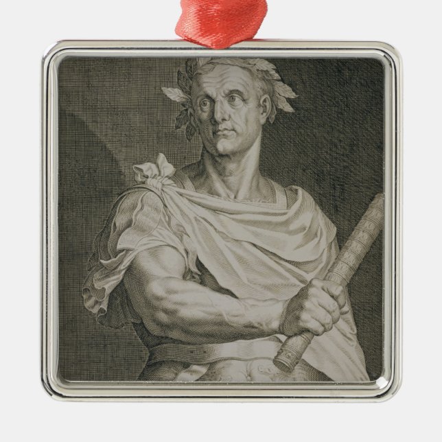C. Julius Caesar (100-44 BC) Emperor of Rome engra Metal Ornament (Front)