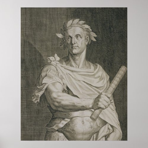 C Julius Caesar 100_44 BC Emperor of Rome engra Poster