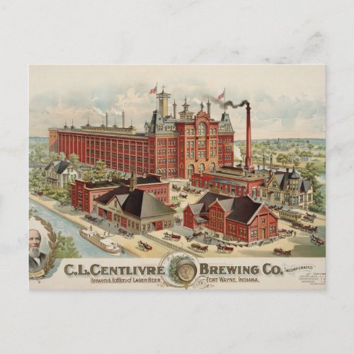 CL Centlivre Brewing Company Factory Buildings Postcard