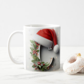 C letter design Christmas Mug Festive Design