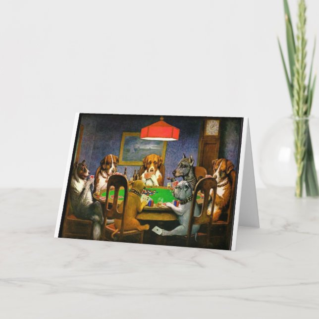 C. M. Coolidge Dogs Pets Poker Cards Humor Destiny (Front)
