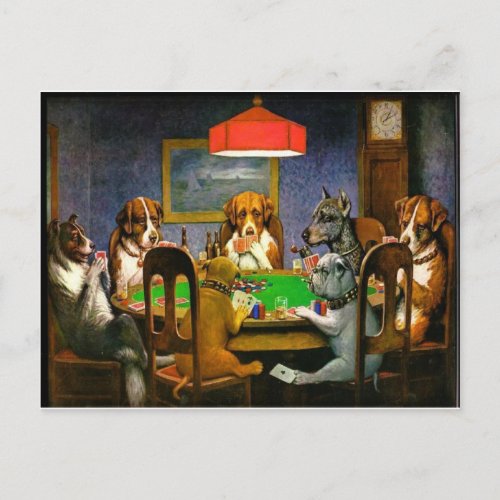 C M Coolidge Dogs Pets Poker Cards Humor Destiny