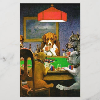 C. M. Coolidge Dogs Pets Poker Cards Humor Destiny