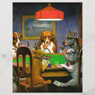 C. M. Coolidge Dogs Pets Poker Cards Humor Destiny