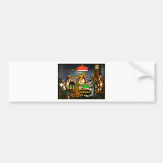 C. M. Coolidge Dogs Pets Poker Cards Humor Destiny Bumper Sticker