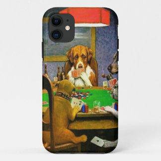 C. M. Coolidge Dogs Pets Poker Cards Humor Destiny iPhone 11 Case