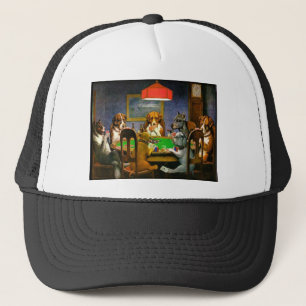 C. M. Coolidge Dogs Pets Poker Cards Humor Destiny Trucker Hat