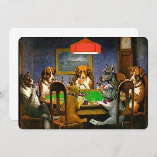 C.M. Coolidge Dogs Playing Poker (Front/Back)