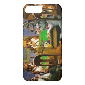 C.m. Coolidge Dogs Playing Poker Iphone 8 Plus/7 Plus Case by Classicville at Zazzle