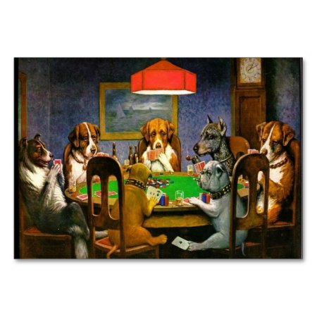 C.m. Coolidge Dogs Playing Poker Table Number