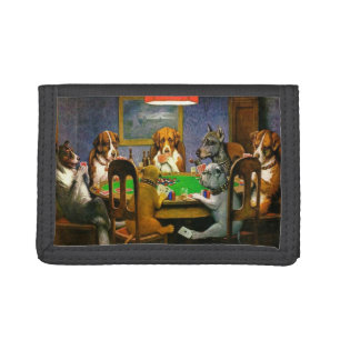 C.M. Coolidge Dogs Playing Poker Wallet