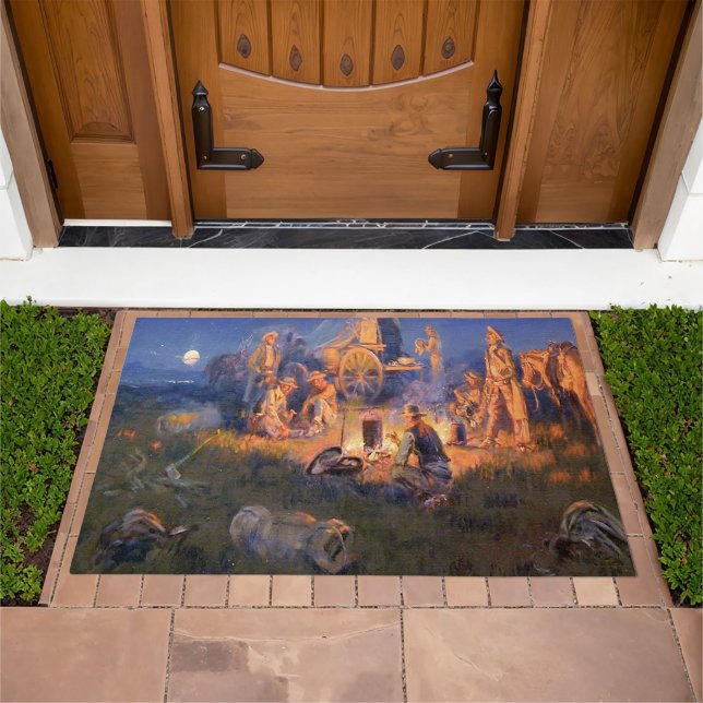 C M Russell Laugh Kills Lonesome Western  Doormat (Outdoor)