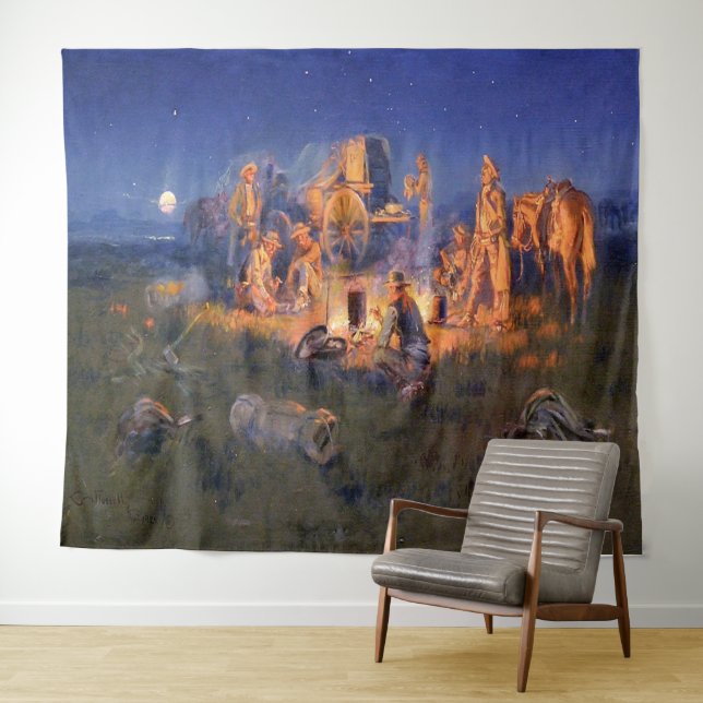 C M Russell Laugh Kills Lonesome  Western  Tapestry (In Situ (Horizontal))