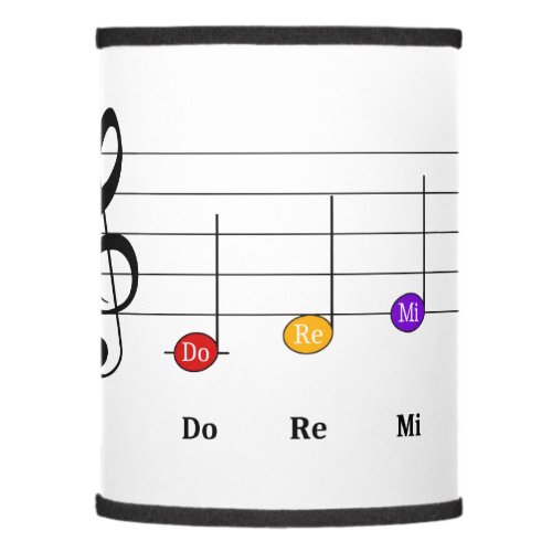 C Major Scale in Treble Clef Kids Music Literacy Lamp Shade