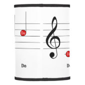 C Major Scale in Treble Clef Kids Music Literacy Lamp Shade (Back)