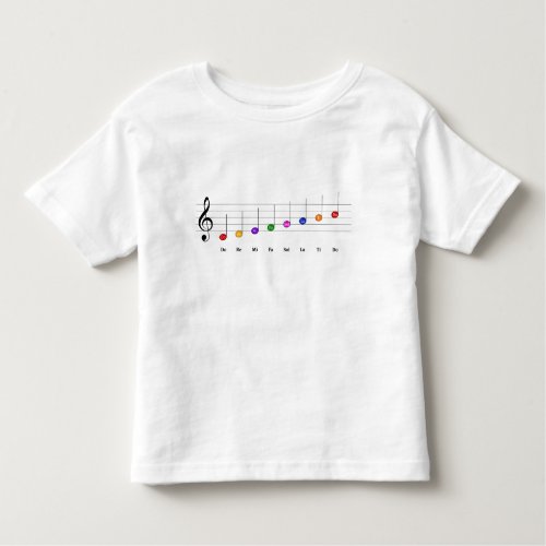C Major Scale in Treble Clef Kids Music Literacy Toddler T_shirt