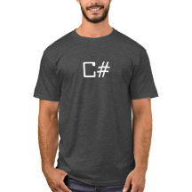 C# mens T-shirt IT programming shirt