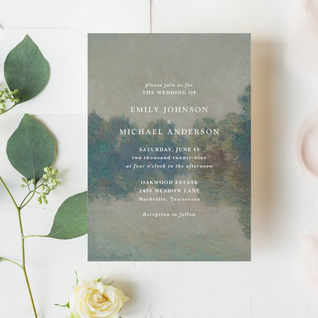 C. Monet, fine art inspired wedding invitation  (Creator Uploaded)