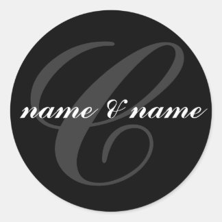 "c" monogram label
