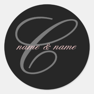 C monogram name label
