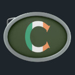C Monogram overlaid on Irish Flag bbcnt Belt Buckle<br><div class="desc">C Monogram overlaid on Irish Flag Belt Buckle

Design © Trinkets and Things 2017 - AHP Design. All Rights Reserved.</div>