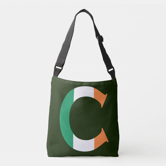 C Monogram overlaid on Irish Flag cbbcnt Crossbody Bag (Front)
